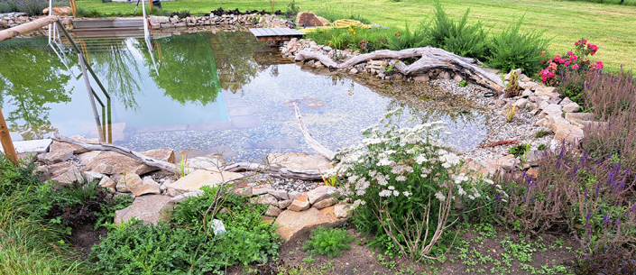 Teich am Hindu-Tempel