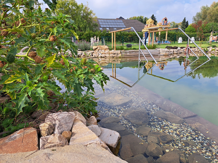 Teich am Hindu-Tempel